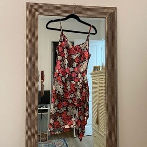 Cinq a Sept sz 2 floral dres with scarf bow